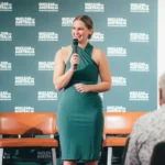 A previous Miss America takes her atomic deals pitch to groups of onlookers in Australia
