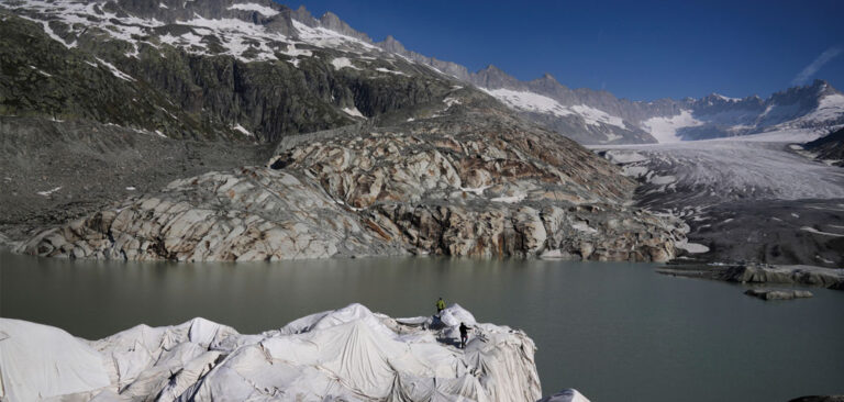 Glaciers show holes reminiscent of Swiss cheese